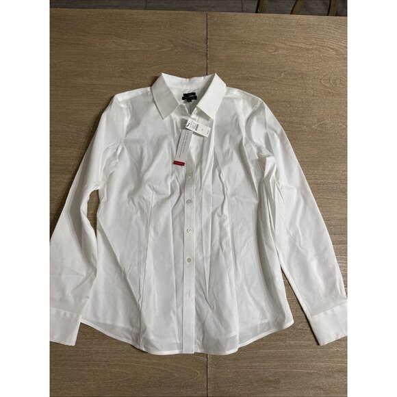 TALBOTS Non-Iron Perfect Shirt Women's Size 4 White NWT! - Picture 3 of 5